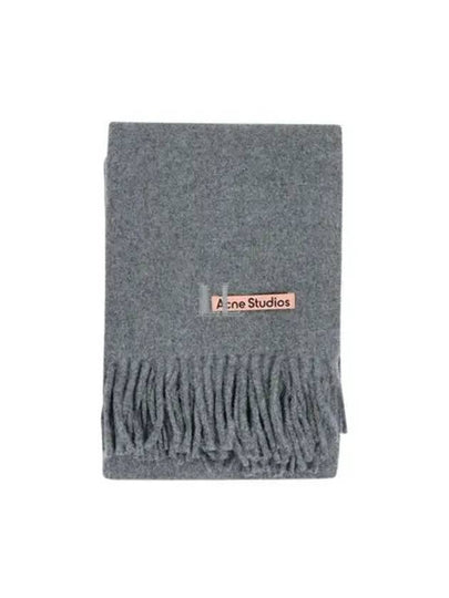 Wool Fringe Scarf Grey Melange - ACNE STUDIOS - BALAAN 2