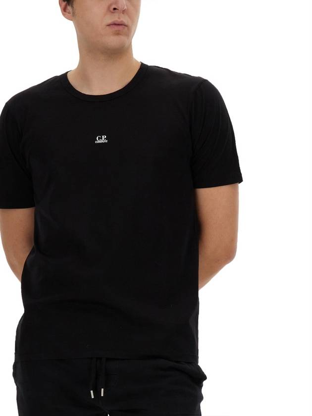 70/2 Mercerized Jersey Logo Short Sleeve T-Shirt Black - CP COMPANY - BALAAN 5