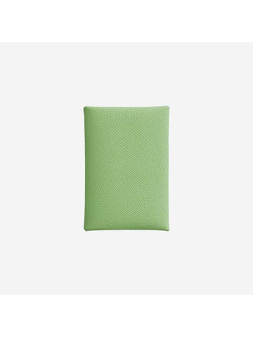 Calvi Duo Compact Card Wallet Green - HERMES - BALAAN 1