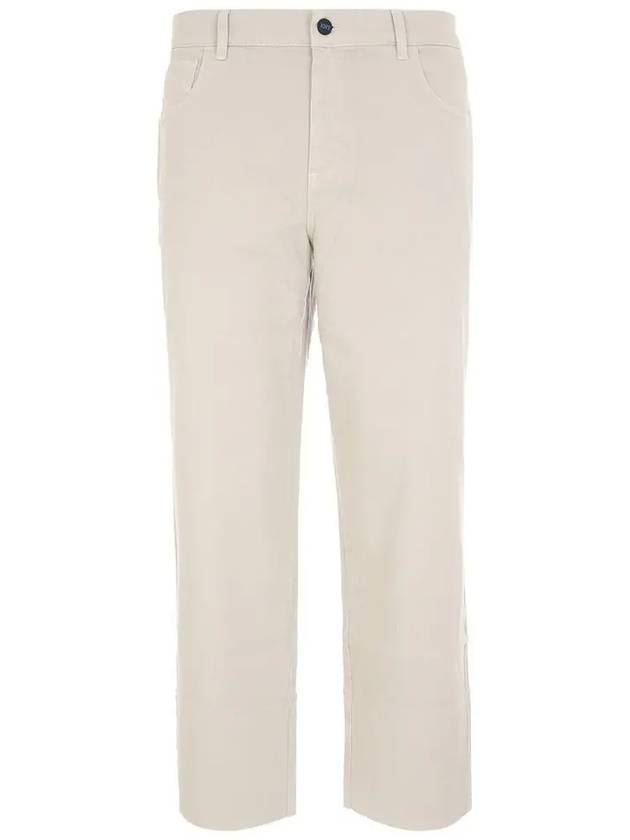 UPKN040 K0703D 07 KNT Straight Cotton Beige Pants - KITON - BALAAN 1