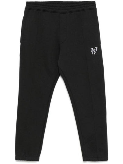 Loose Low Rise Embroidered Bolt Track Pants Iron Black - NEIL BARRETT - BALAAN 2