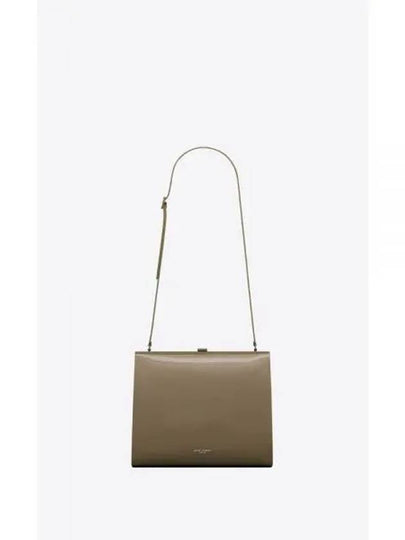 Le Anne Marie Small Vinyl Shoulder Bag Dark Desert - SAINT LAURENT - BALAAN 2