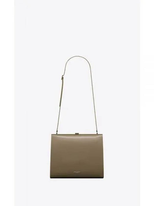 Le Anne Marie Small Vinyl Shoulder Bag Dark Desert - SAINT LAURENT - BALAAN 2