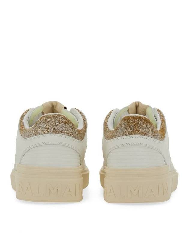 B Court Leather Mid-top Sneakers White Beige - BALMAIN - BALAAN 4