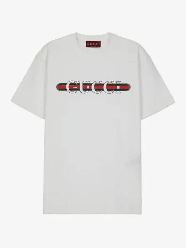 Cotton Print Short Sleeve T-Shirt White - GUCCI - BALAAN 2