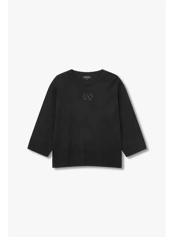 Women s Front Logo Rayon Pullover Black - ARMANI EXCHANGE - BALAAN 1