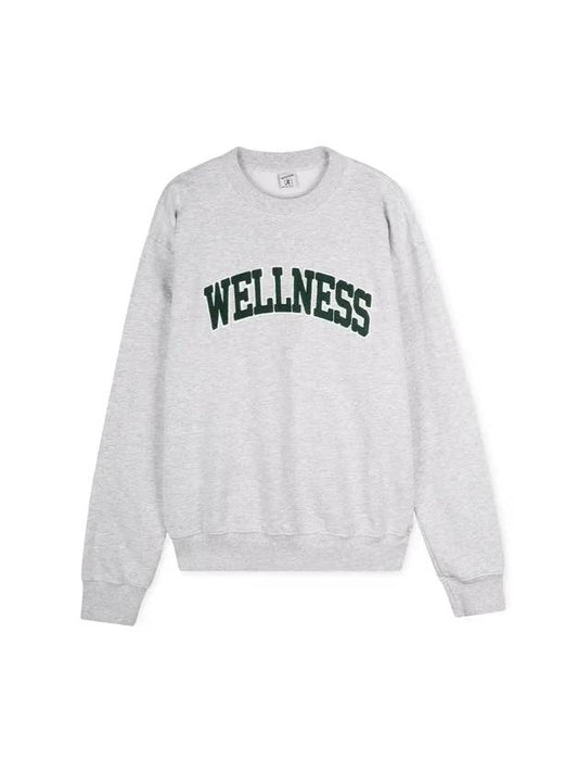 Wellness Logo Sweatshirt Heather Grey - SPORTY & RICH - BALAAN 1
