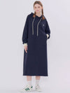 Shirring Hooded Long Dress Navy - METAPHER - BALAAN 3