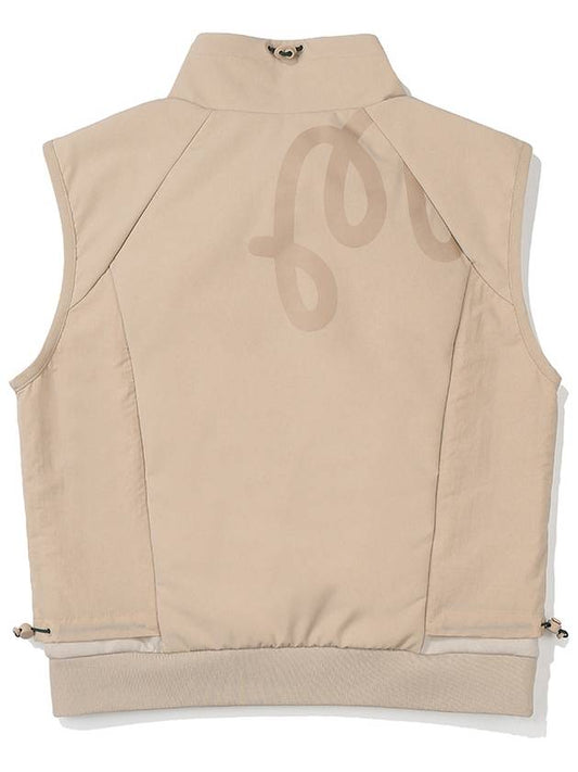 Utility Performance Woven Vest BEIGE WOMAN - MALBON GOLF - BALAAN 2