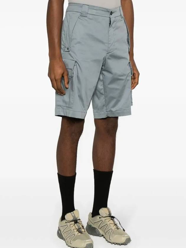 Metropolis Series Stretch Sateen Cargo Shorts Grey - CP COMPANY - BALAAN 4