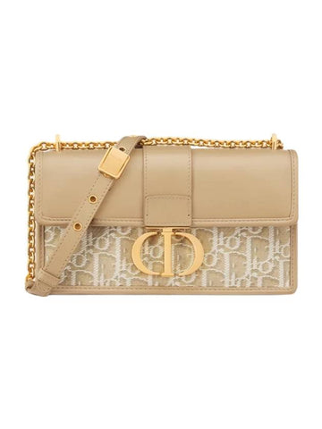 30 Montaigne East West Chain Cross Bag Beige - DIOR - BALAAN 1