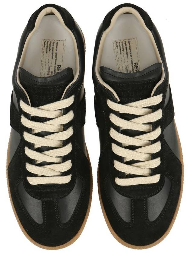 Replica Calfskin Low Top Sneakers Black - MAISON MARGIELA - BALAAN 6