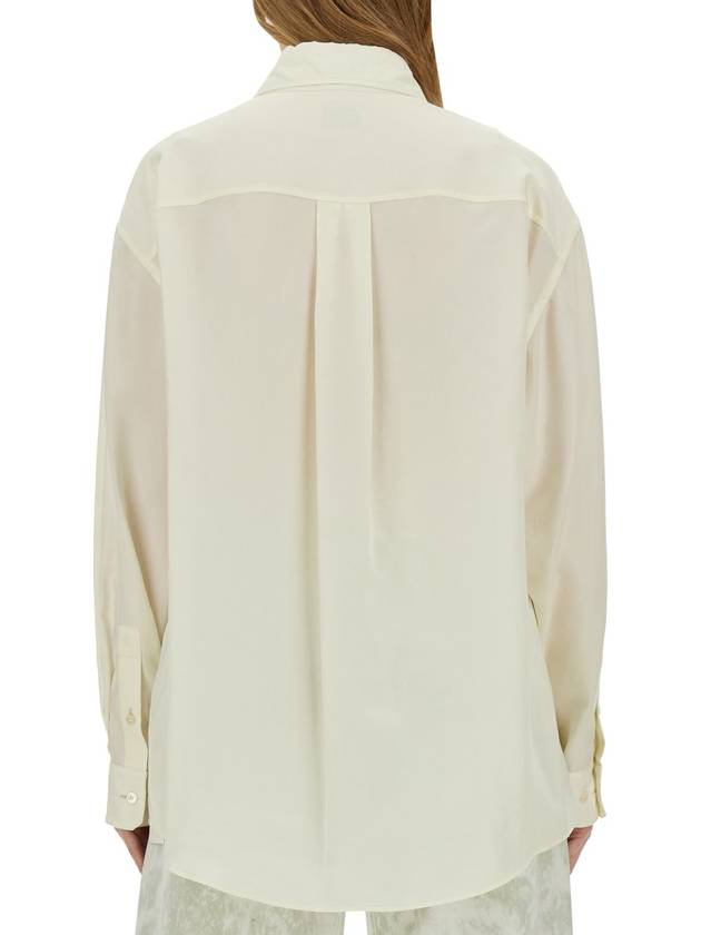 Double Pocket Long Sleeve Shirt White - LEMAIRE - BALAAN 4