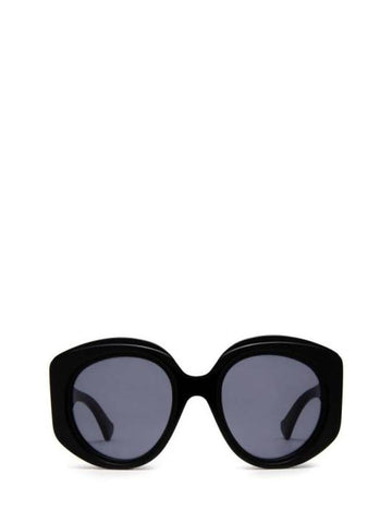 Round Acetate Sunglasses Black - GUCCI - BALAAN 1