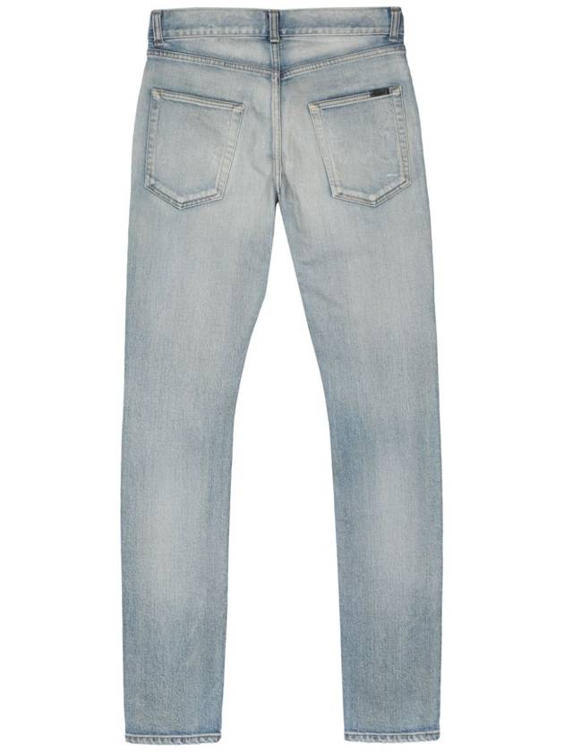 Men's Santa Monica Denim Skinny Jeans Blue - SAINT LAURENT - BALAAN 3