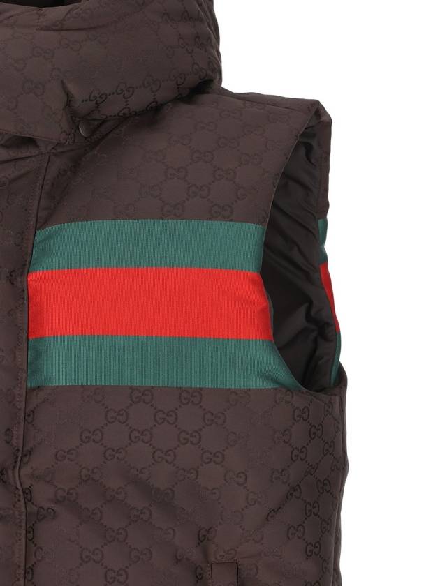 Hooded Down Vest Black - GUCCI - BALAAN 4