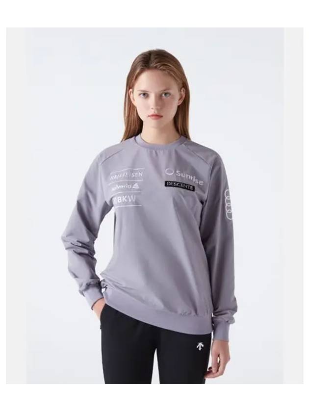 SWISS SKI Brushed Stretch Woven Sweatshirt Purple SP323SWH91 - DESCENTE - BALAAN 1