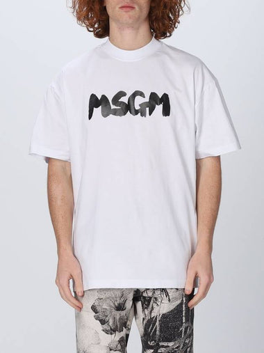 Msgm oversized T-shirt with logo print - MSGM - BALAAN 1