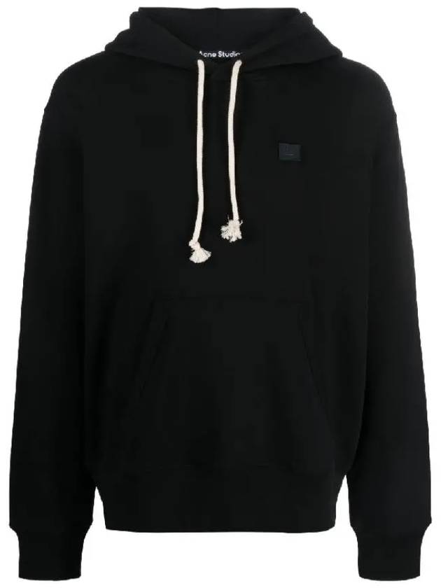 Face Logo Patch Hoodie Black - ACNE STUDIOS - BALAAN 2