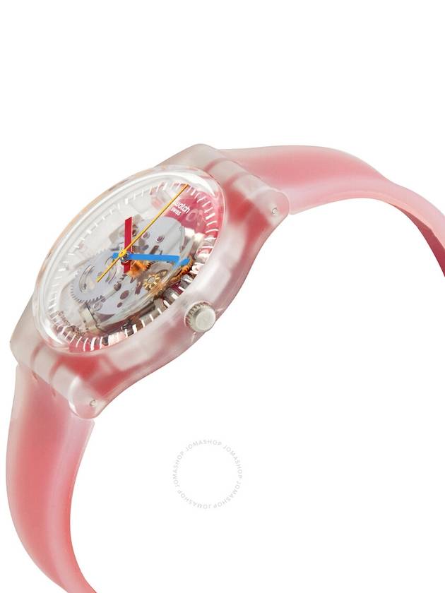 Swatch Monthly Drops Clearly Red Striped Quartz Unisex Watch GE292 - SWATCH - BALAAN 2