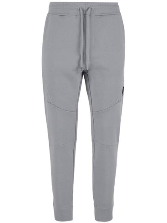 Men's Diagonal Lens Wappen Fleece Track Pants Grey - CP COMPANY - BALAAN 2