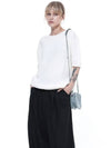 Women s LCRHK WH Linen Cable Round Half Knit White - CHANCE'S NOI - BALAAN 2