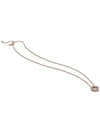 Rose Logo Pave Circle Collier Necklace Rose Gold - PANDORA - BALAAN 5