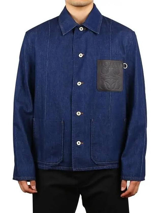 Pocket Workwear Denim Jacket Navy - LOEWE - BALAAN 2