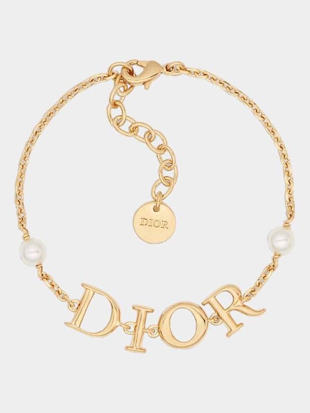 Revolution Logo Pearl Bracelet Gold - DIOR - BALAAN 2