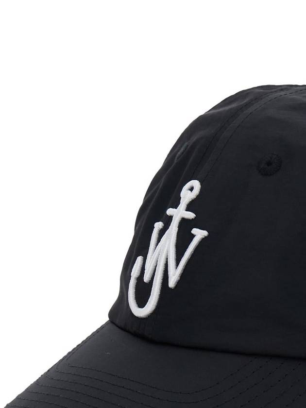 'Anchor' Black  Baseball Hat With Jw Logo On The Front In Tech Fabric Blend Man - JW ANDERSON - BALAAN 3