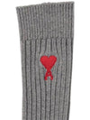 HEART LOGO SOCKS 3PCS SET BFUSC606 - AMI - BALAAN 4