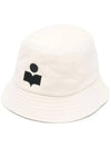 Women's Haley Logo Bucket Hat Black Ecru - ISABEL MARANT - BALAAN 1