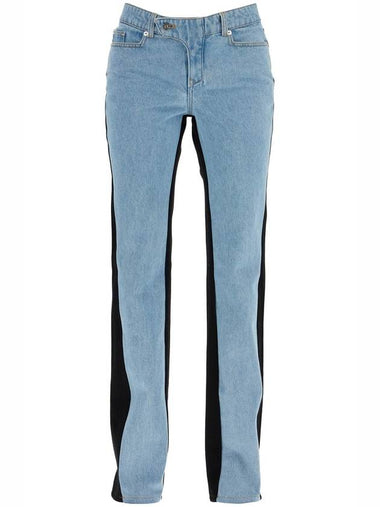 bicolor straight leg jeans with two - MUGLER - BALAAN 1