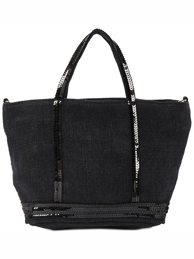 Sequin Embellished Tote Bag Black - VANESSA BRUNO - BALAAN 5