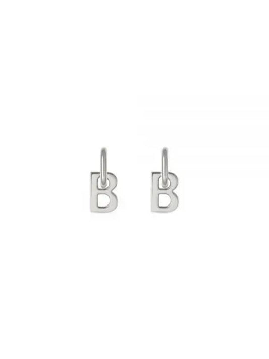 B Chain Brass Earrings Silver - BALENCIAGA - BALAAN 2