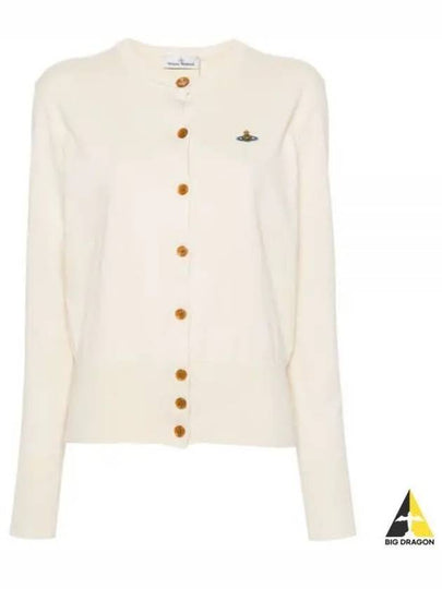 Logo Patch Cardigan Off White - VIVIENNE WESTWOOD - BALAAN 2