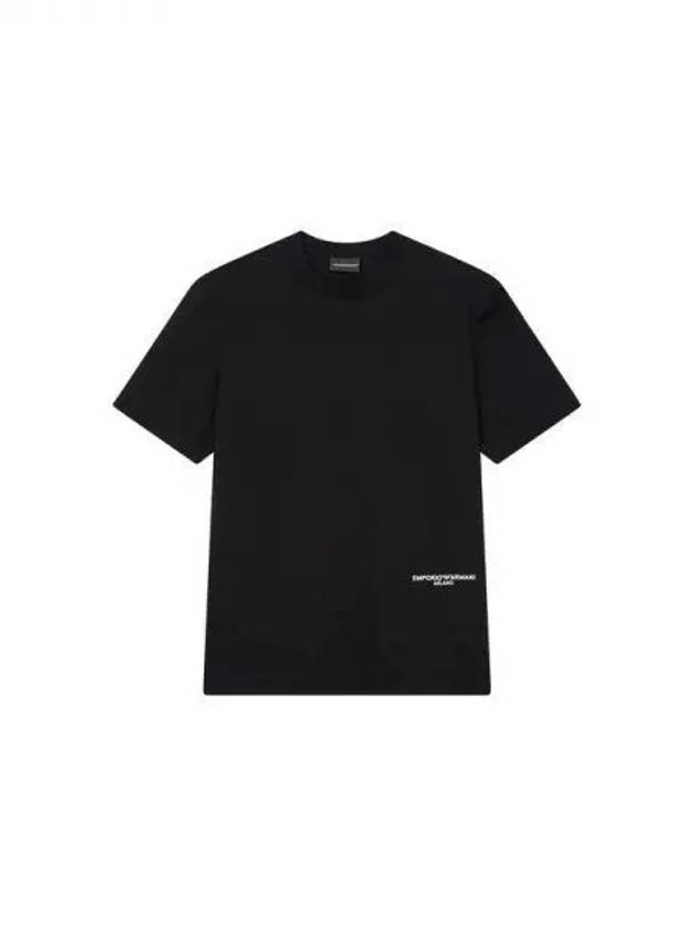 Men s Mini Logo Print T Shirt Black 270788 - EMPORIO ARMANI - BALAAN 1