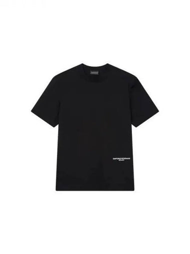 Men s Mini Logo Print T Shirt Black 270788 - EMPORIO ARMANI - BALAAN 1