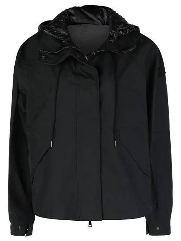 22FW 1A00056 5968J 999 Amont Women’s Hooded Jacket Black 997437 - MONCLER - BALAAN 1