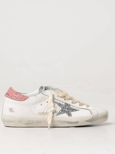 Superstar Pink Tab Leather Low Top Sneakers White - GOLDEN GOOSE - BALAAN 2