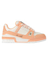 LV Trainer Low Top Sneakers Orange - LOUIS VUITTON - BALAAN 1