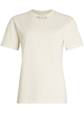 Patou Logo-Embroidered Collar T-Shirt - PATOU - BALAAN 1