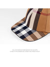 Logo Check Cotton Ball Cap Birch Brown - BURBERRY - BALAAN 3