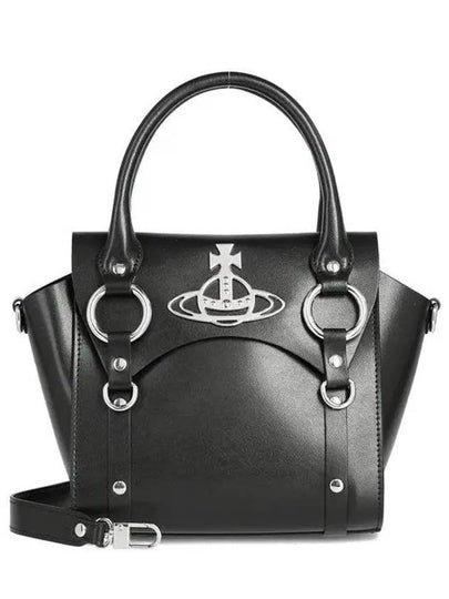 Women's Betty Logo Patch Small Tote Bag Black - VIVIENNE WESTWOOD - BALAAN 2