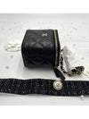 Classic CC logo vanity square cosmetic bag caviar black cross gold AP1340 - CHANEL - BALAAN 3