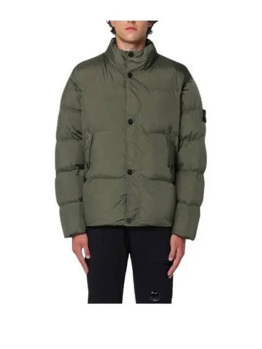 Garment Dyed Crinkle Reps Down Padding Olive - STONE ISLAND - BALAAN 2