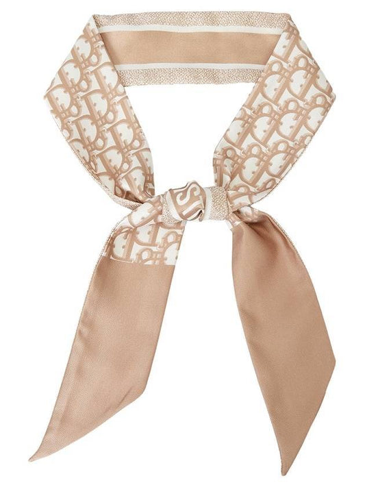 Oblique Mitzah Silk Twill Scarf Rose - DIOR - BALAAN 1