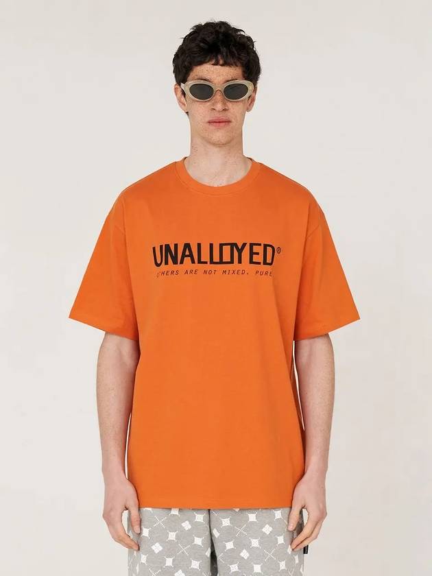 Logo Short Sleeve T-Shirt Orange - UNALLOYED - BALAAN 1