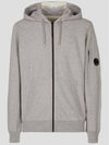 Light Fleece Lens Wappen Zip Up Hoodie Grey - CP COMPANY - BALAAN 4