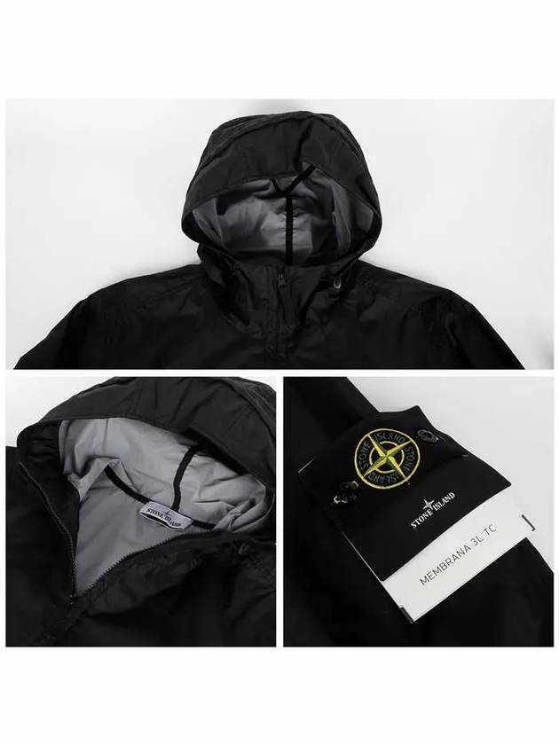 Membrana 3L TC Hooded Jacket Black - STONE ISLAND - BALAAN 6